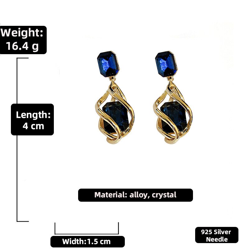 Boucles d'oreilles Saphir
